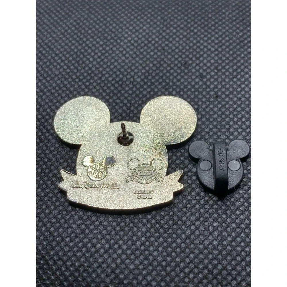 2006 35th Anniversary Disney Pin Rhinestones Walt Disney World Mickey Hat Silver